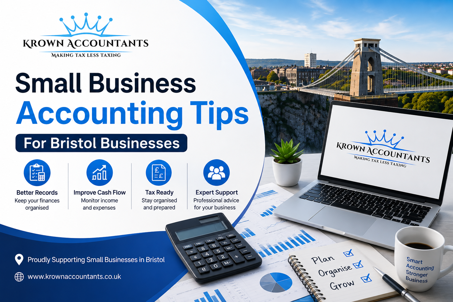 Small business accounting tips for Bristol businesses by Krown Accountants